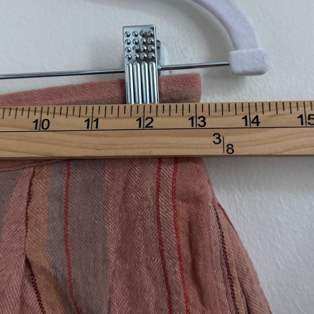 Madewell Clean Pull-On Shorts in Herringbone Stripe Linen Blend Size XXS - Picture 6 of 8